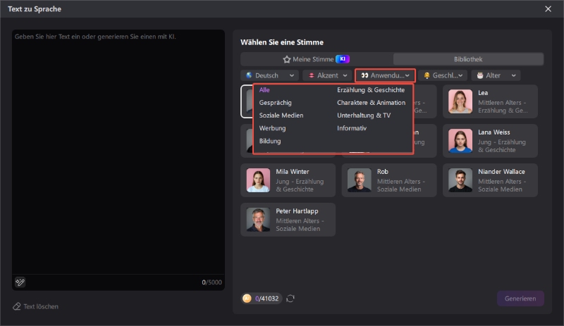 HitPaw EdiMakor Text-to-Speech-Anleitung - Start TTS